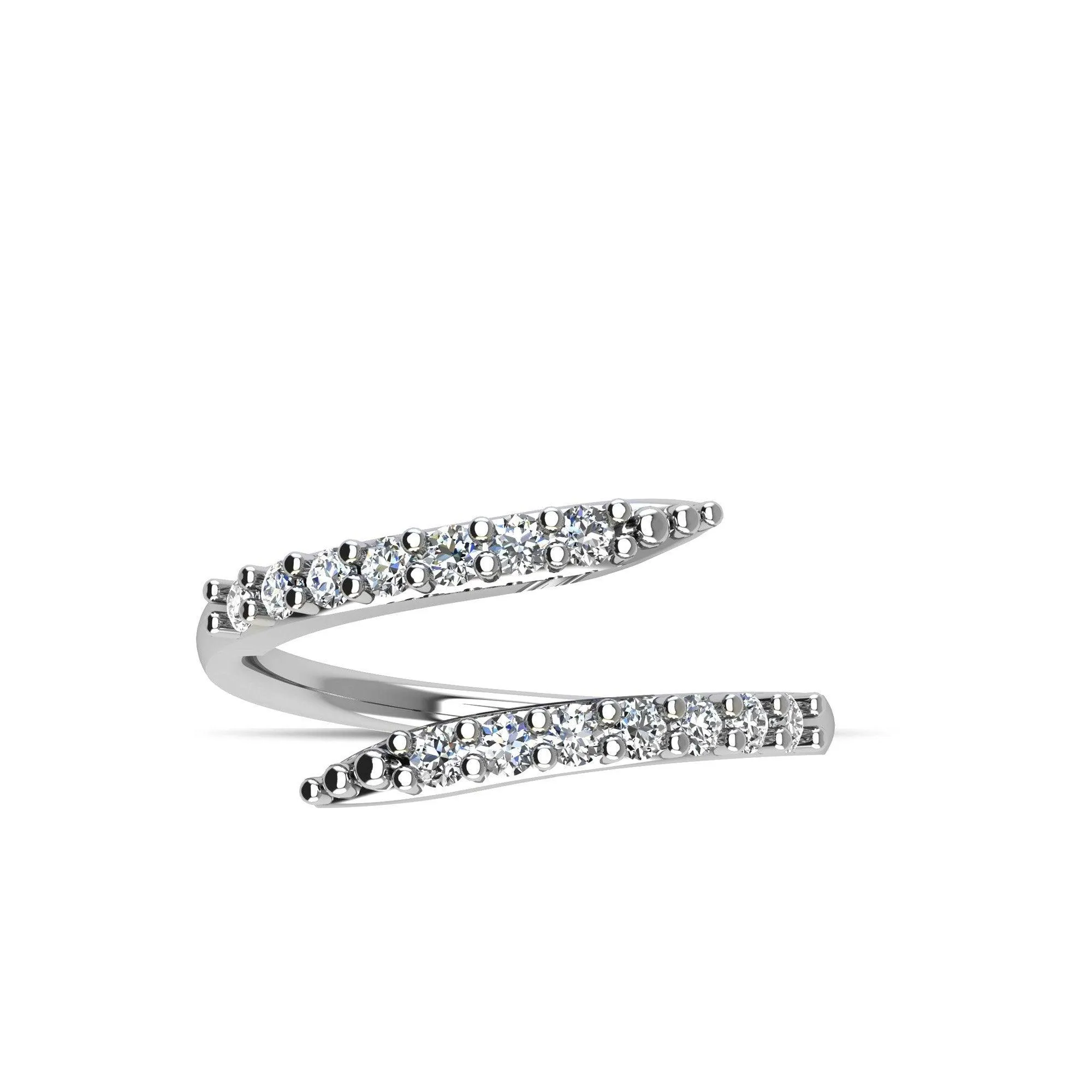 Cubic Zirconia Fashion Geo Ring in Sterling Silver