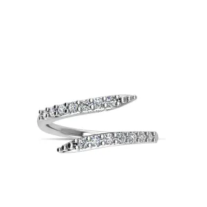 Cubic Zirconia Fashion Geo Ring in Sterling Silver