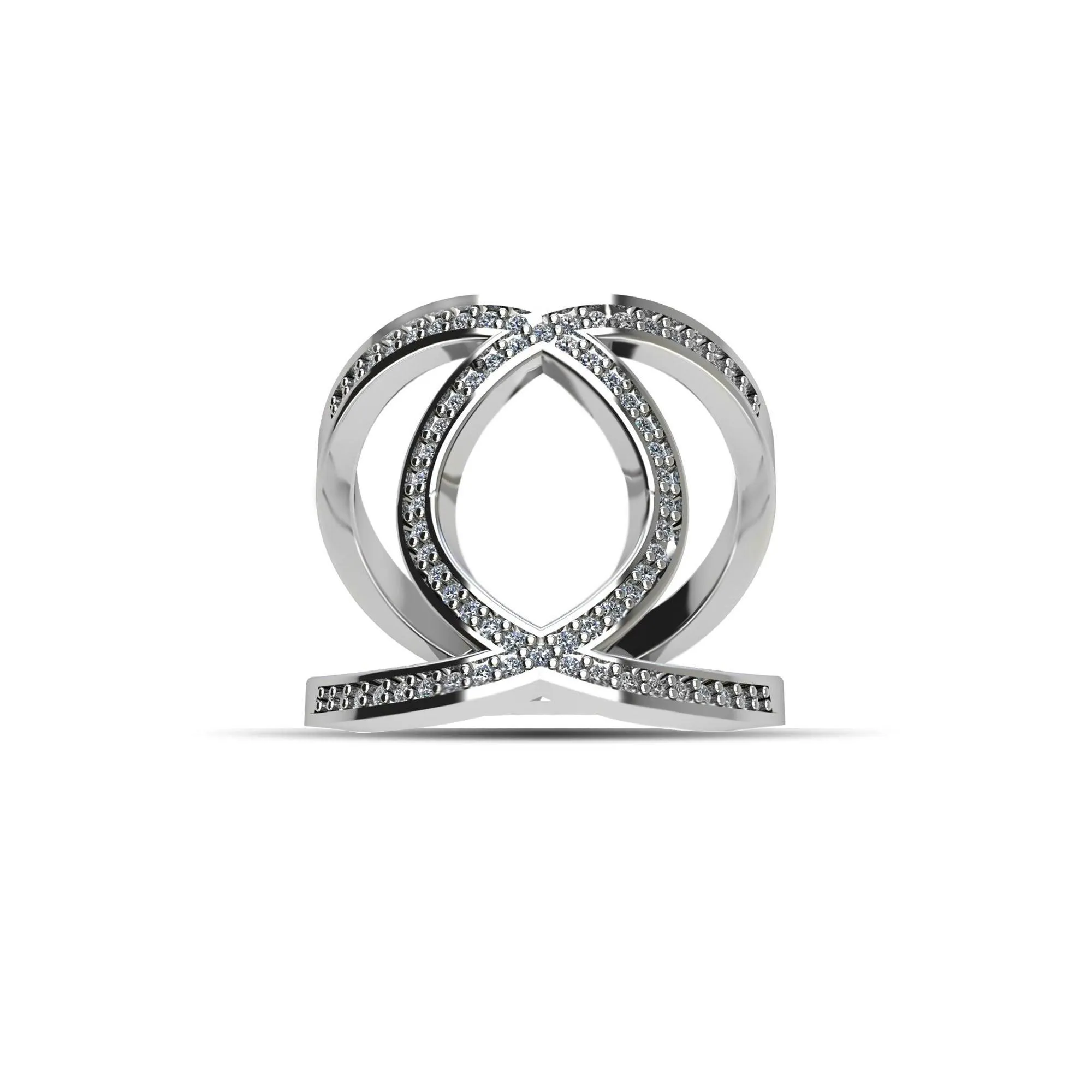 Cubic Zirconia Fashion Ring in Sterling Silver