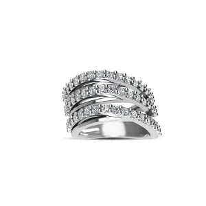 Cubic Zirconia Fashion Ring in Sterling Silver