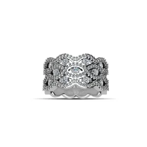 Cubic Zirconia Fashion Ring in Sterling Silver