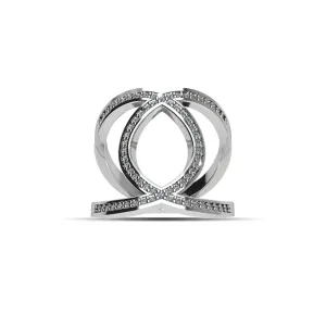 Cubic Zirconia Fashion Ring in Sterling Silver