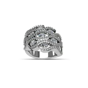 Cubic Zirconia Fashion Ring in Sterling Silver