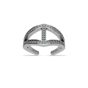 Cubic Zirconia Fashion Ring in Sterling Silver