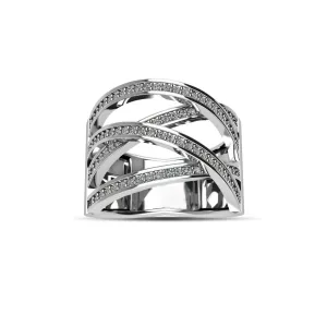 Cubic Zirconia Fashion Ring in Sterling Silver