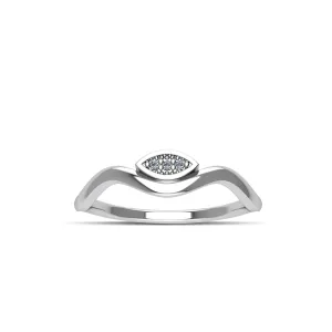 Cubic Zirconia Fashion Stackable Ring in Sterling Silver