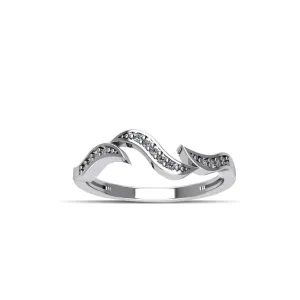 Cubic Zirconia Fashion Stackable Ring in Sterling Silver