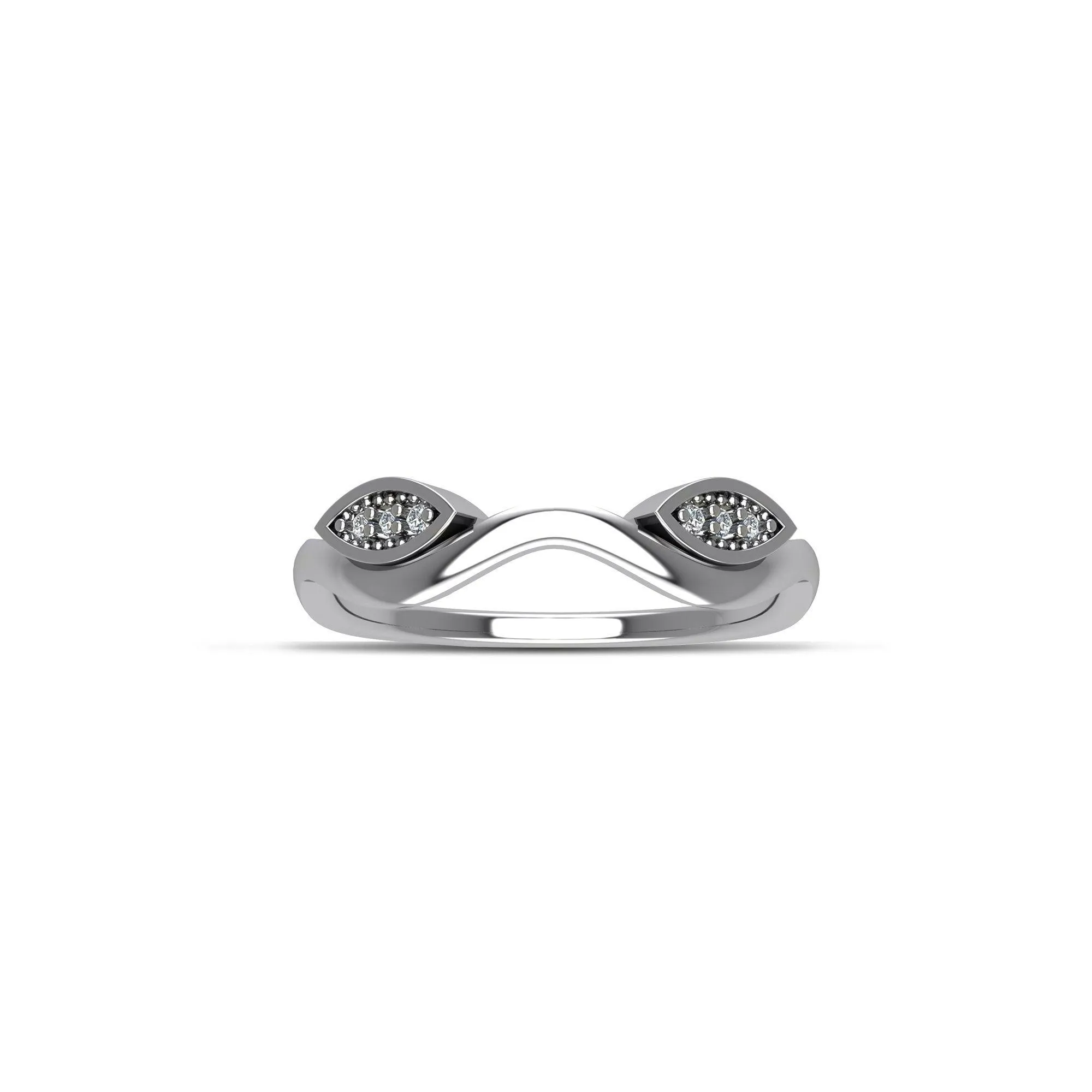 Cubic Zirconia Fashion Stackable Ring in Sterling Silver