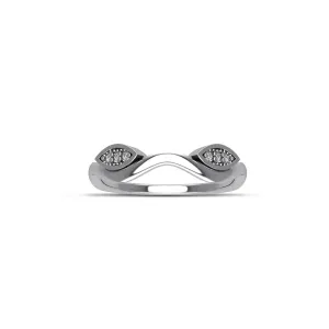 Cubic Zirconia Fashion Stackable Ring in Sterling Silver
