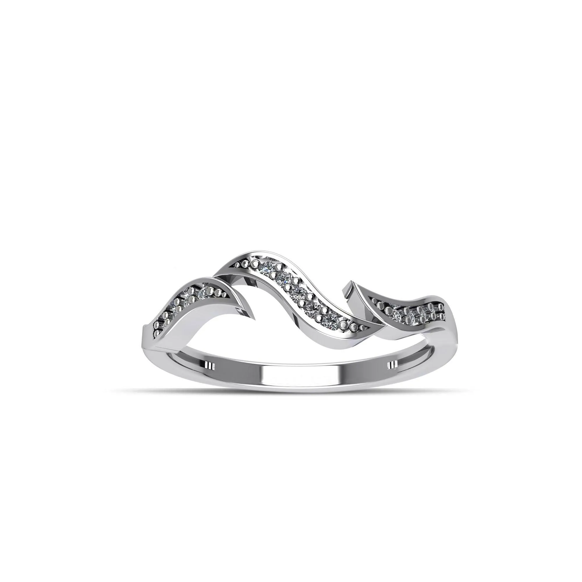 Cubic Zirconia Fashion Stackable Ring in Sterling Silver