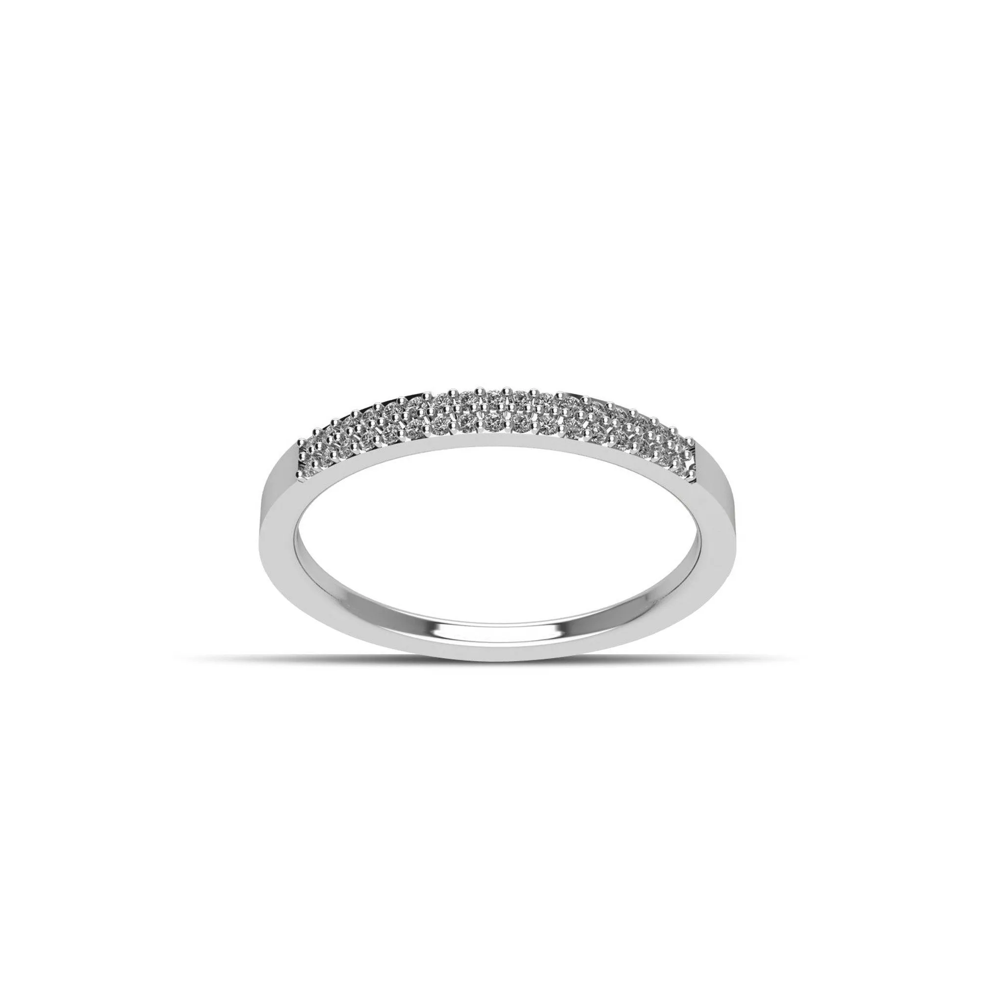 Cubic Zirconia Fashion Stackable Ring in Sterling Silver