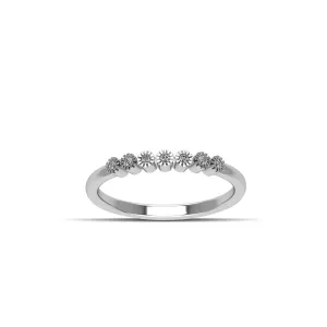 Cubic Zirconia Fashion Stackable Ring in Sterling Silver