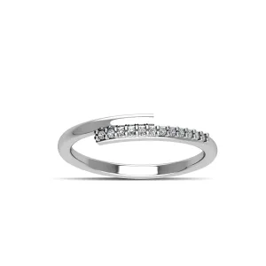 Cubic Zirconia Fashion Stackable Ring in Sterling Silver
