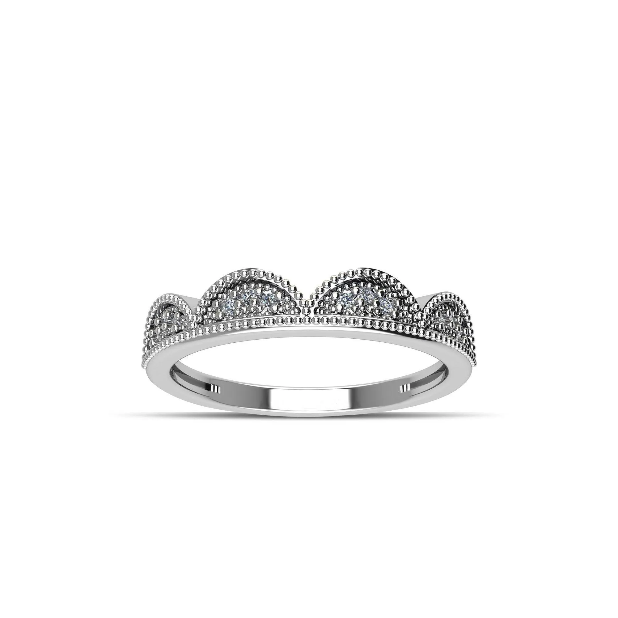 Cubic Zirconia Fashion Stackable Ring in Sterling Silver