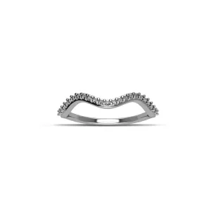 Cubic Zirconia Fashion Stackable Ring in Sterling Silver