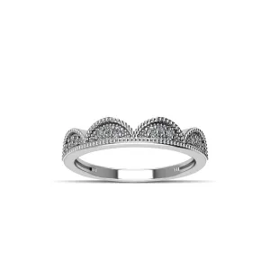 Cubic Zirconia Fashion Stackable Ring in Sterling Silver