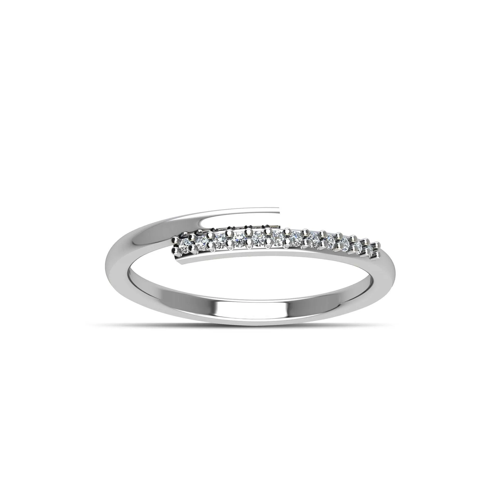 Cubic Zirconia Fashion Stackable Ring in Sterling Silver