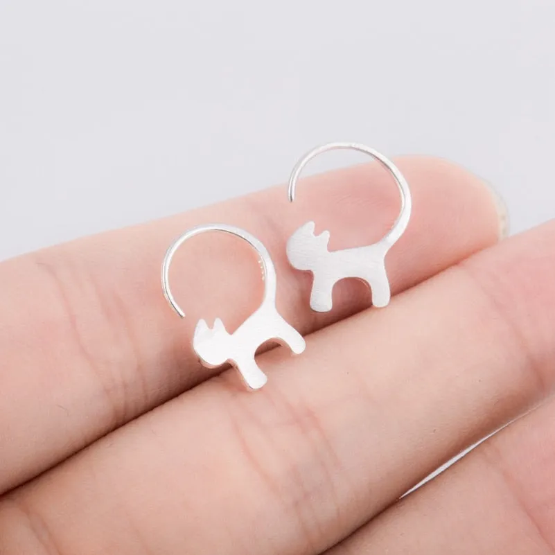 Cute Cat Tail Earrings - Silver/Gold/Rose Gold Plated