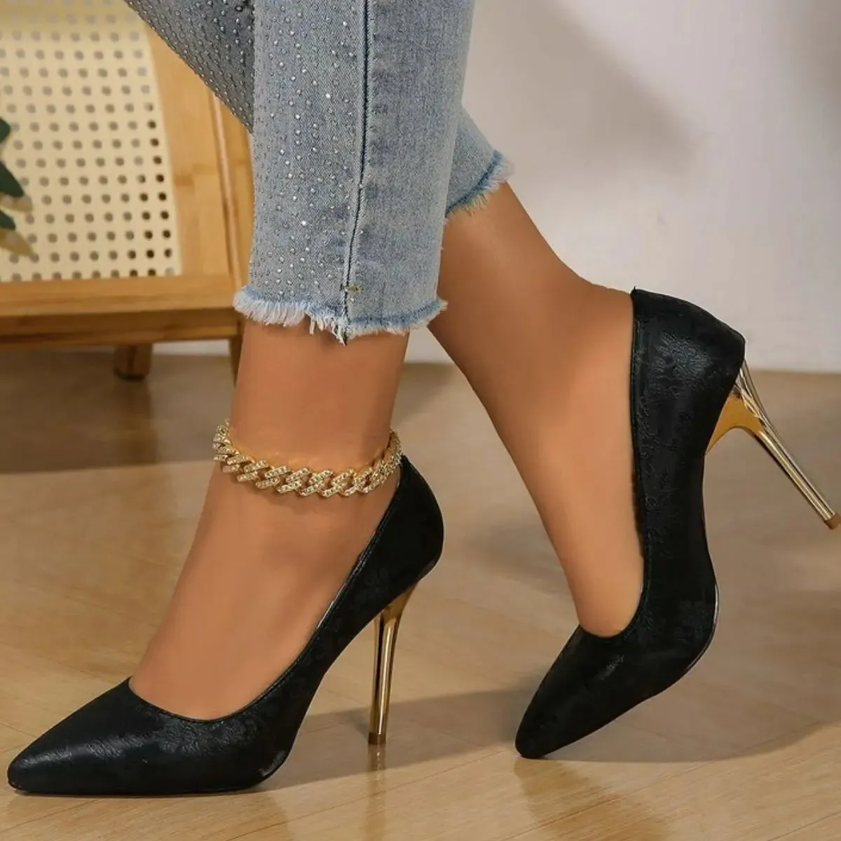 'Cyrene' Pointed Toe Stiletto Heels