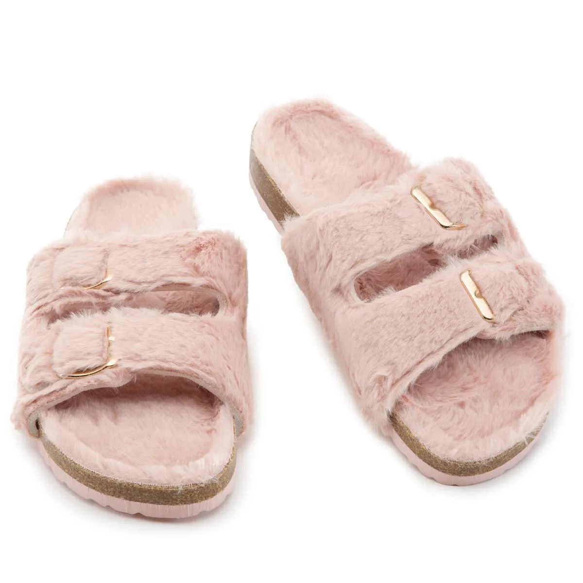 Defeat-63 Double Band Fur Slides