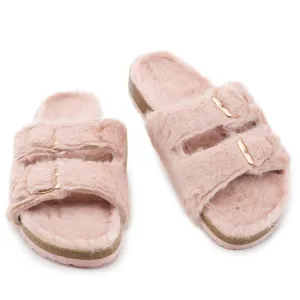 Defeat-63 Double Band Fur Slides