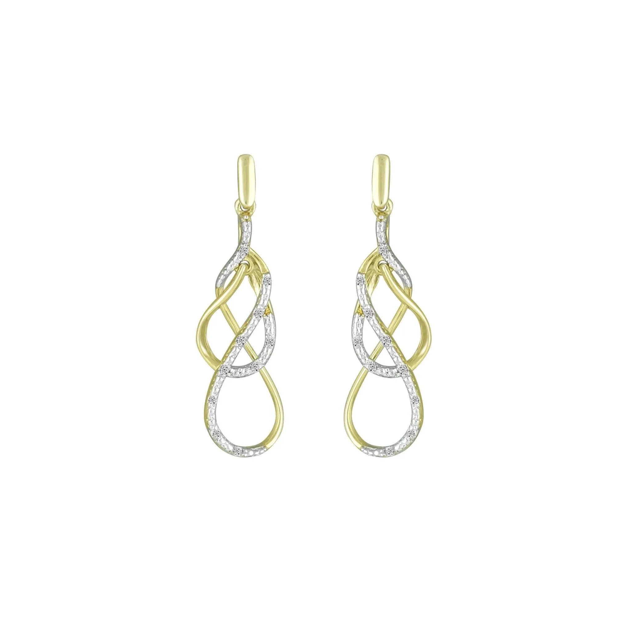 Diamond Accent Fashion Earrings in 10K Yellow Gold