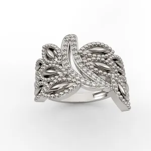 Diamond Fashion 10k White Gold Fashion Ring
