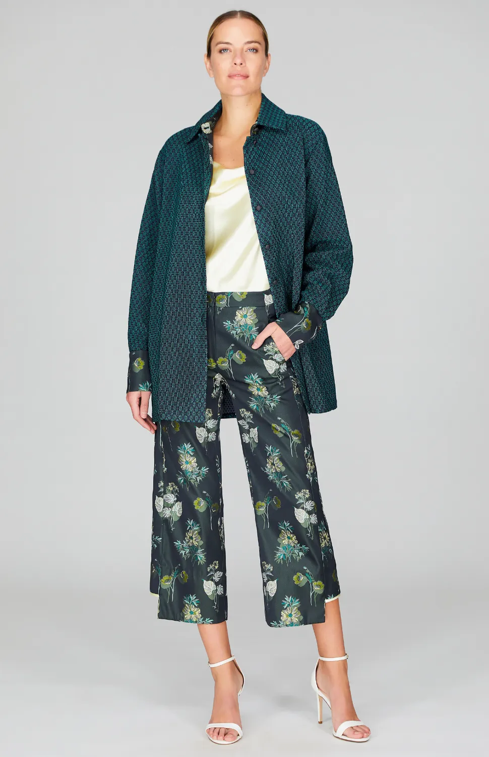 Diamond Jacquard Boyfriend Shirt