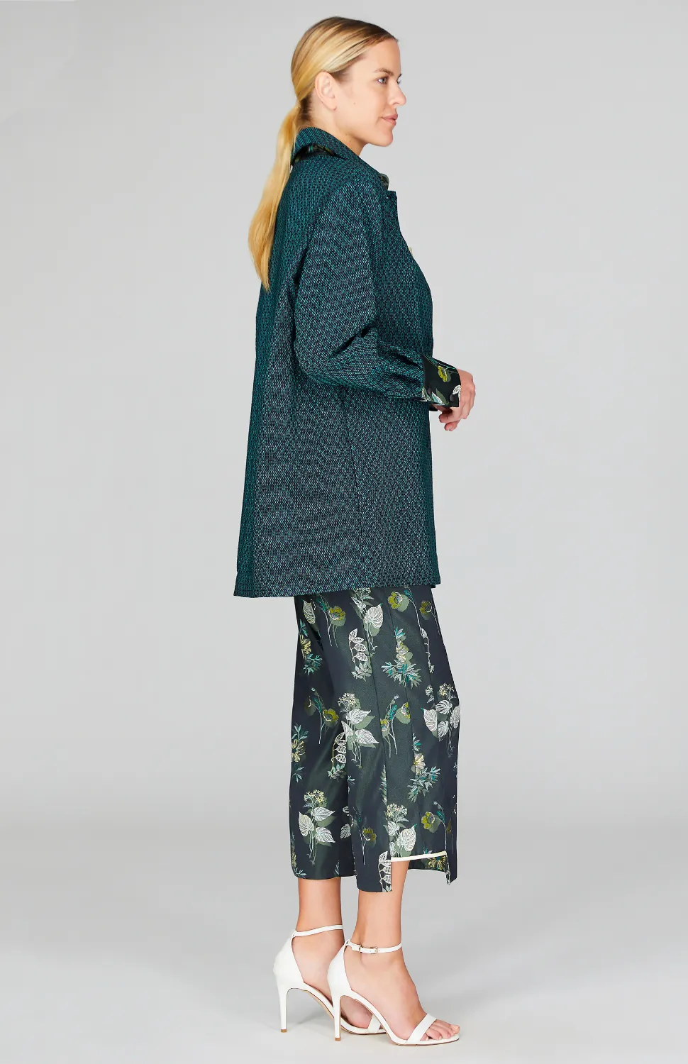 Diamond Jacquard Boyfriend Shirt