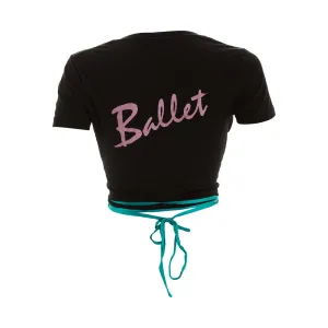 Dolce   Gabbana Black Tie-Up 'Ballet' Top