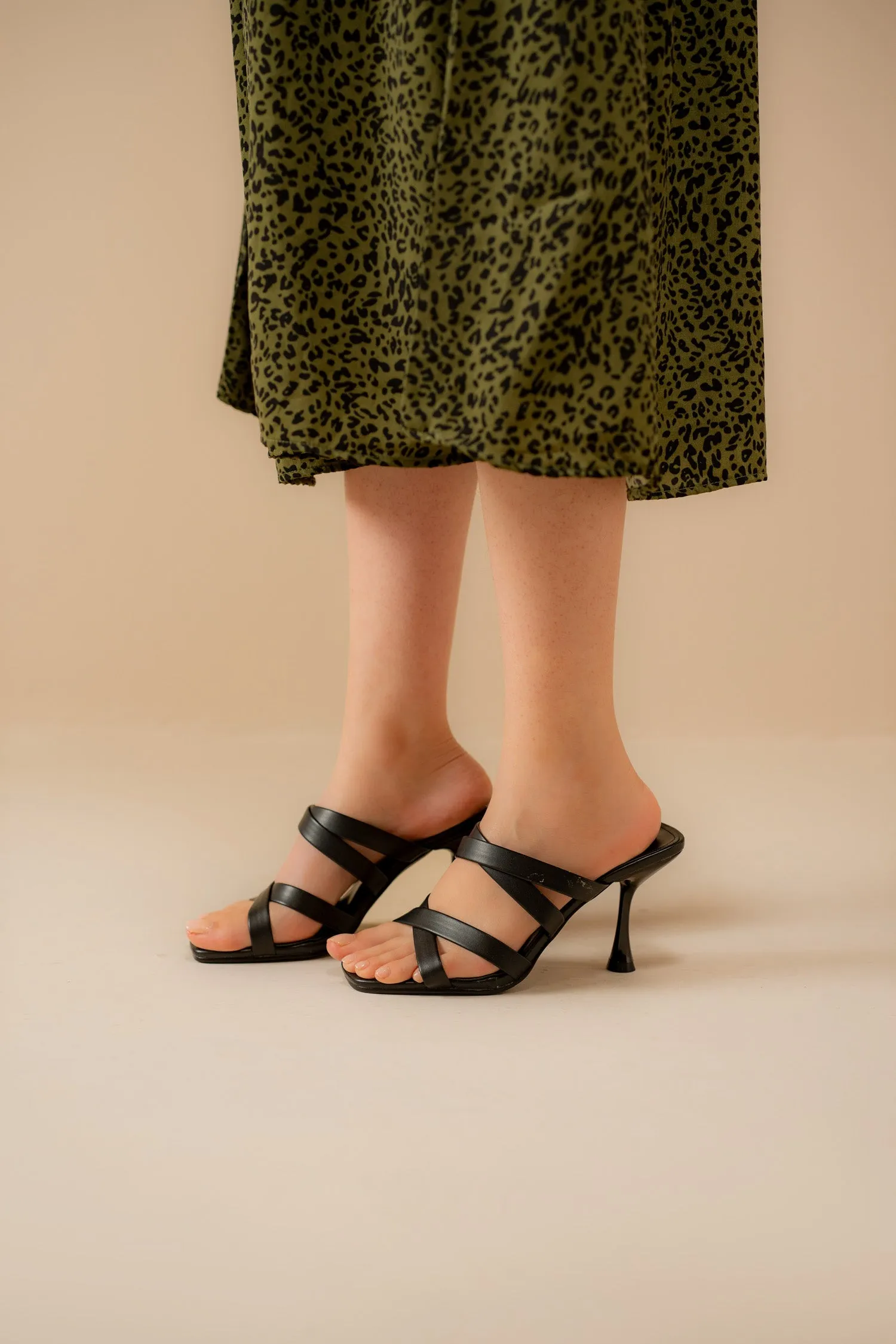 Double Criss-Cross Strappy Heels