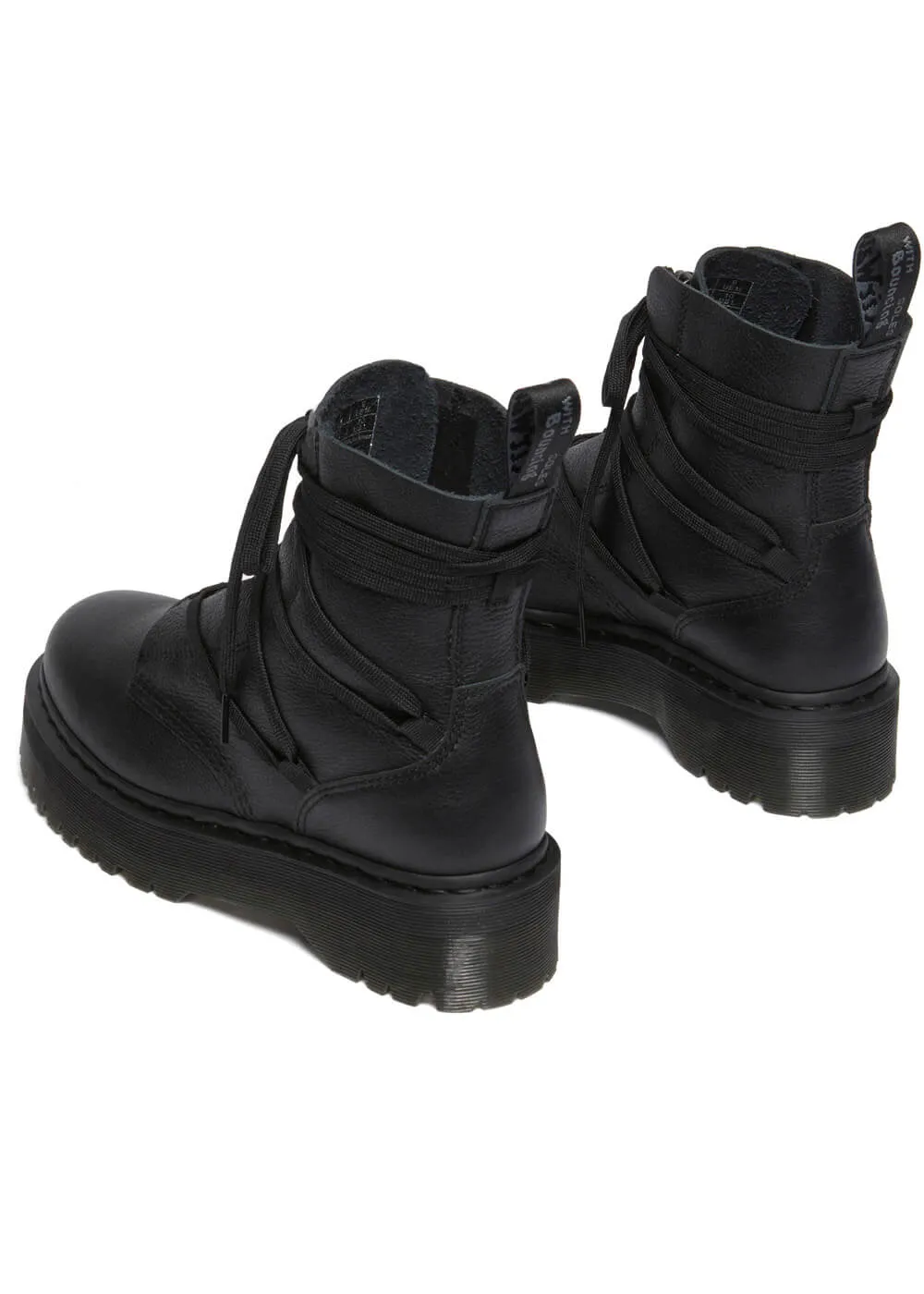 Dr. Martens Jarrick ll Pisa Soft Leather Platform Boots Black