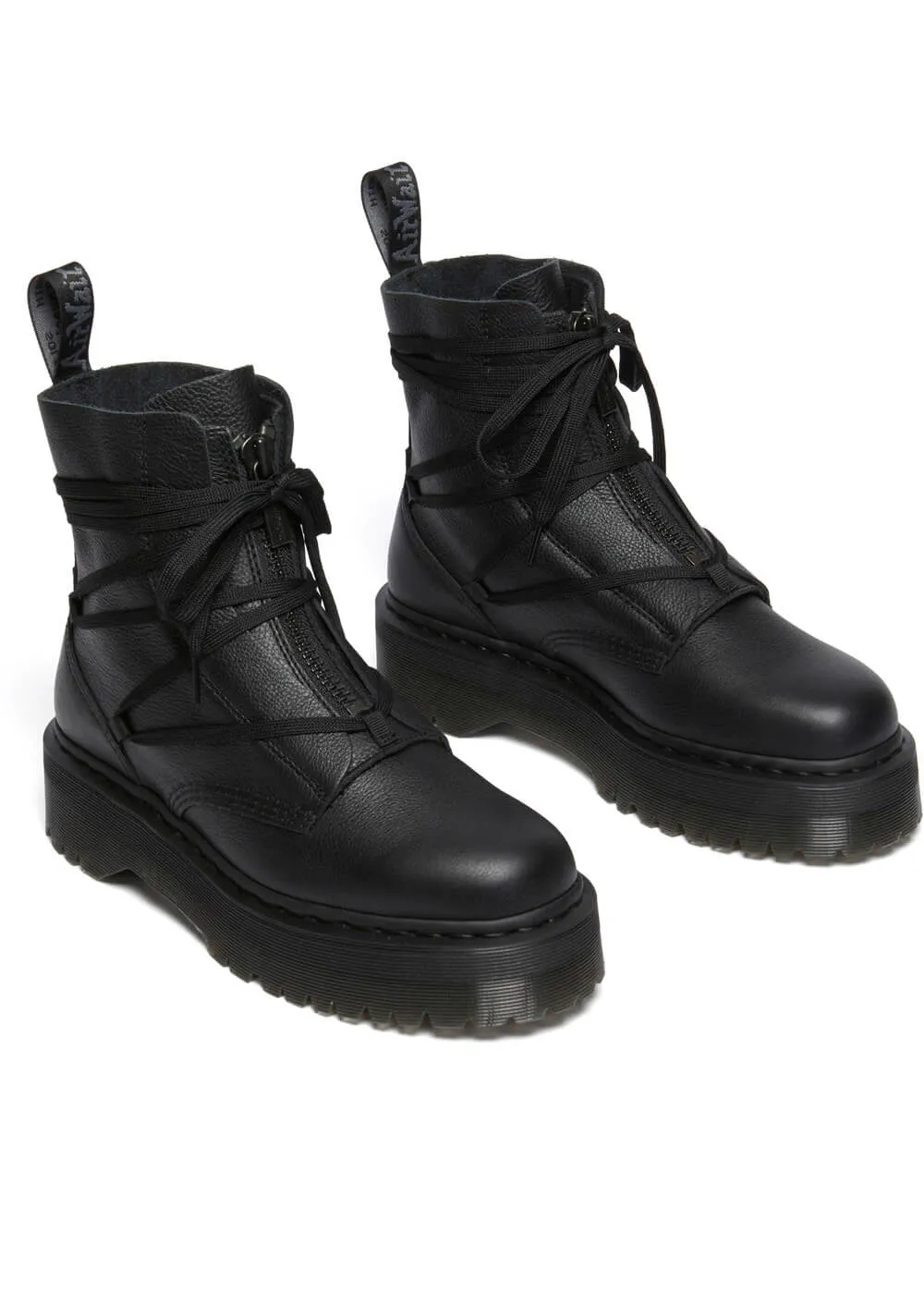 Dr. Martens Jarrick ll Pisa Soft Leather Platform Boots Black