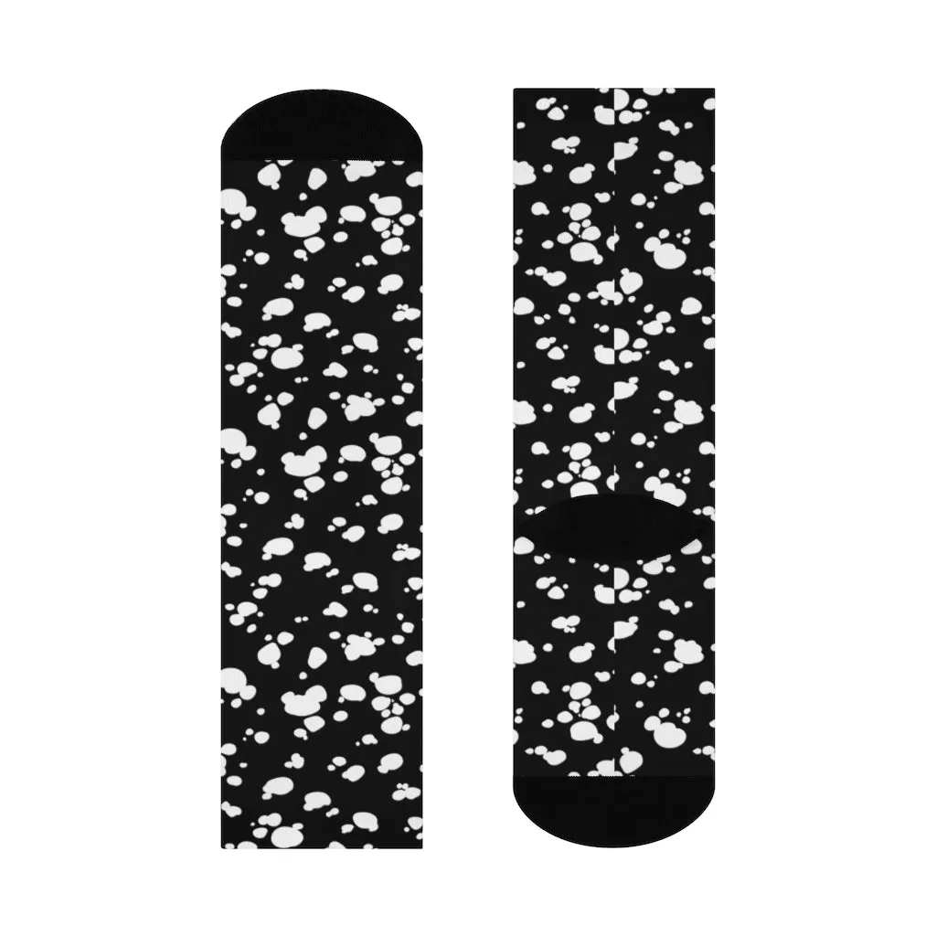 DTG Crew Socks (Black with White spots)