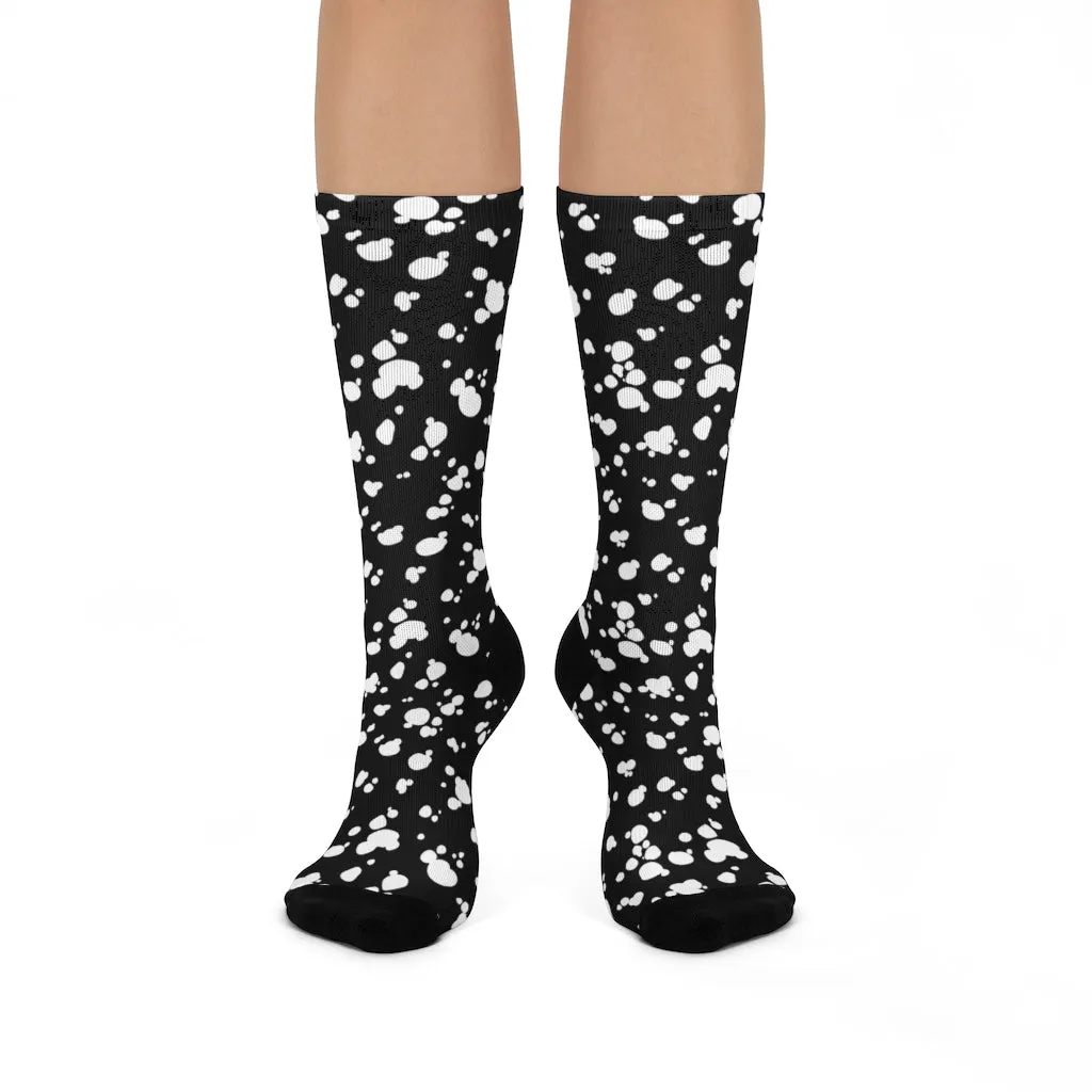 DTG Crew Socks (Black with White spots)