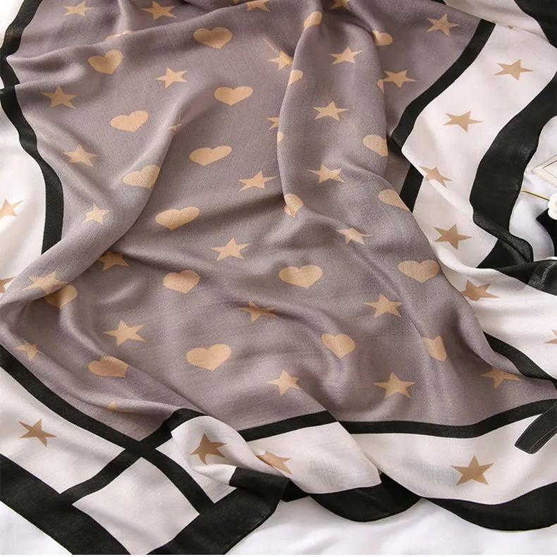 Elegant Fashion Rosette Bow-knot Cotton Scarf Shawl Wrap for Women Ladies Girls 90x180