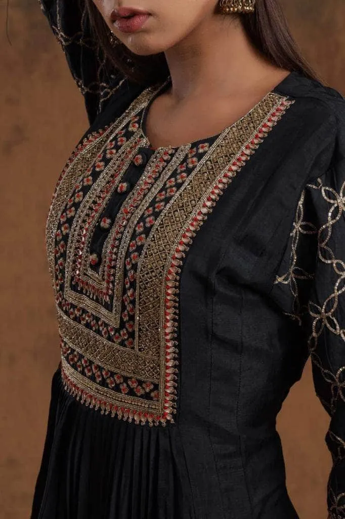 Embellished Silk Anarkali Suit for Weddings