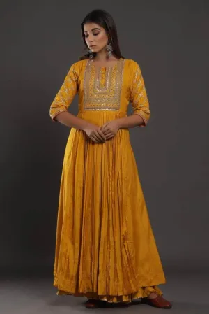 Embellished Silk Anarkali Suit for Weddings