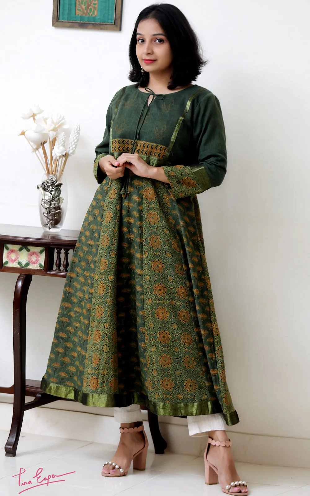EMERALD GREEN AIRAK KURTA