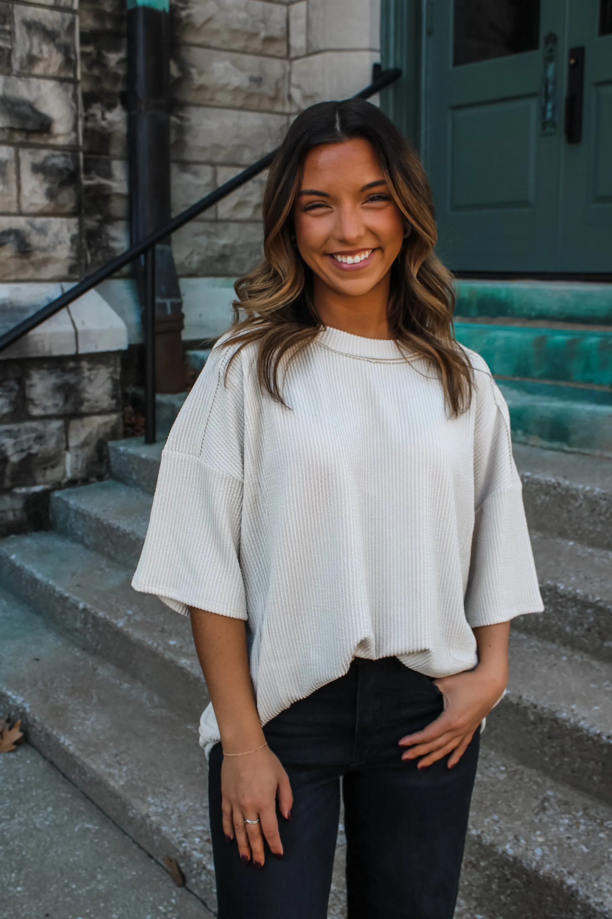 Everyday Essential Crewneck • Cosmic Latte