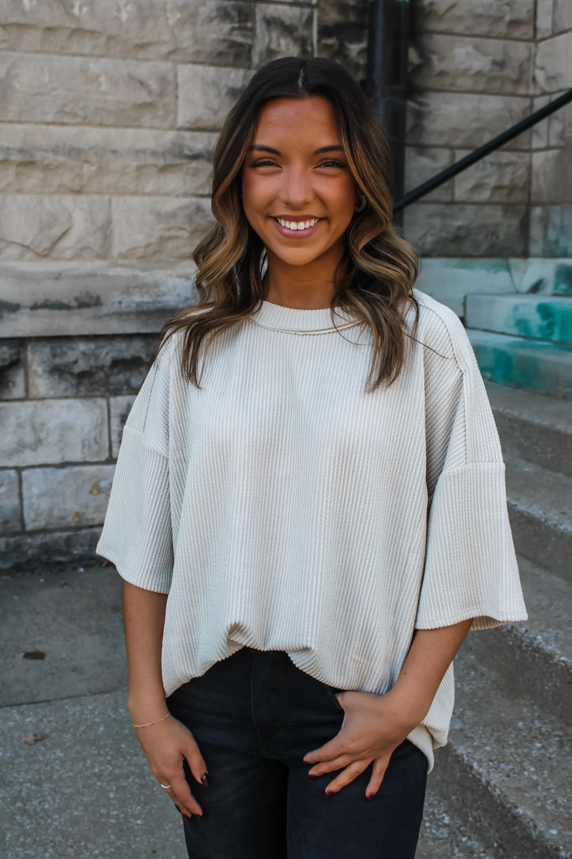 Everyday Essential Crewneck • Cosmic Latte