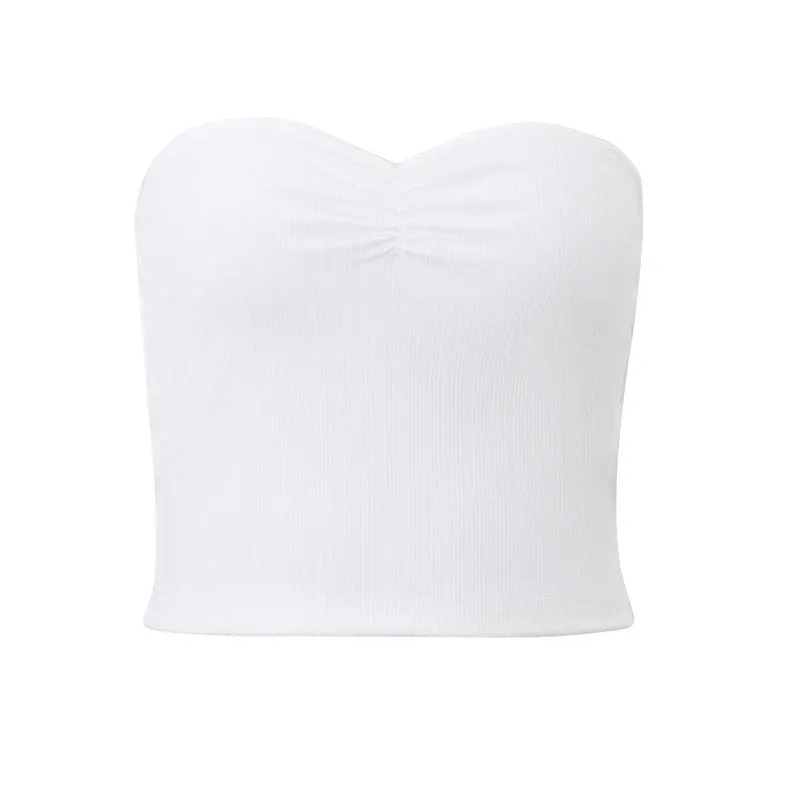 Fashion Temperament French Sweet Sexy Two-Piece Suit2023Summer New Women's off-Shoulder Tube Top Skirt