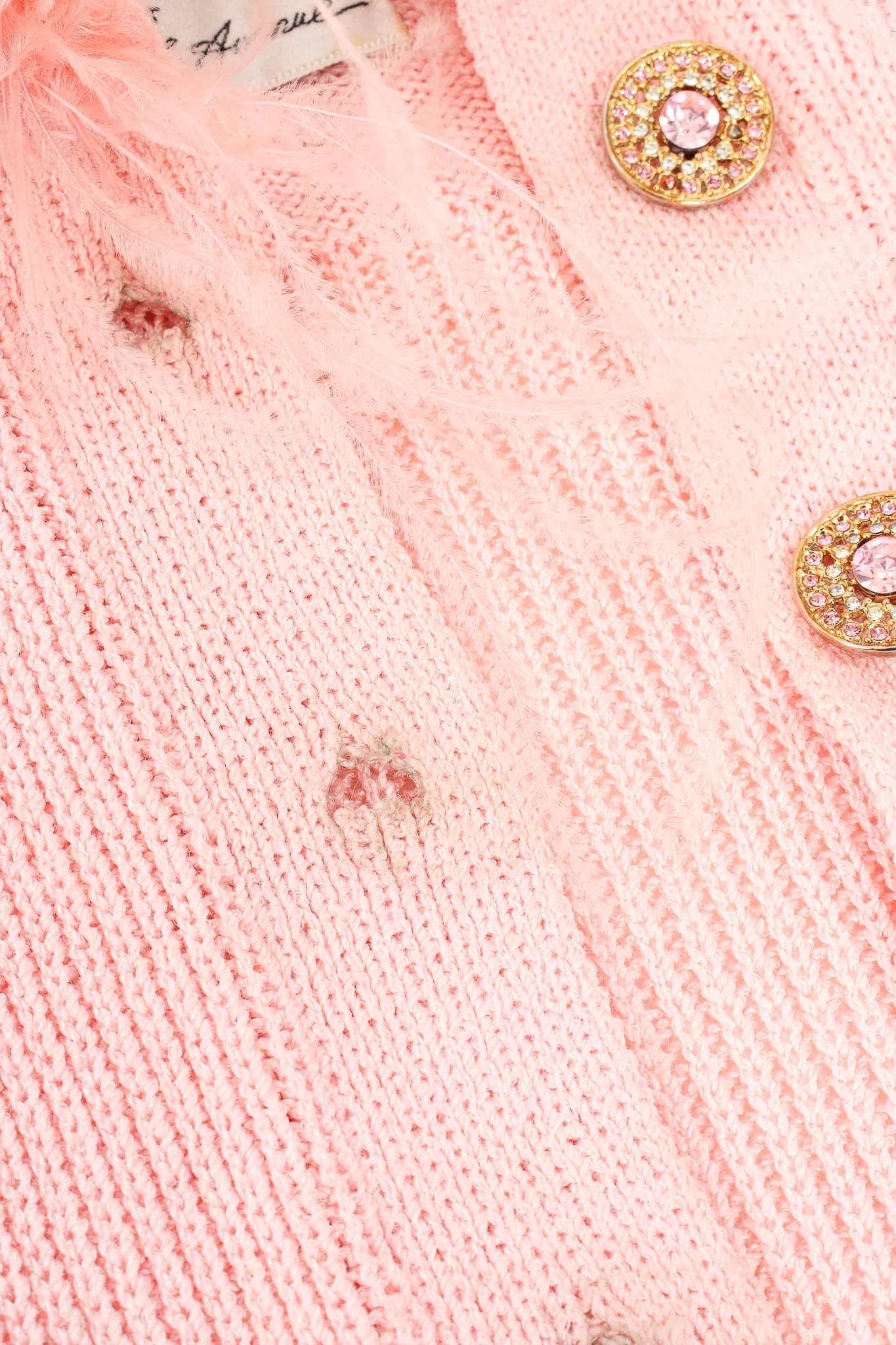 Feather Trim Sweater Knit Dress