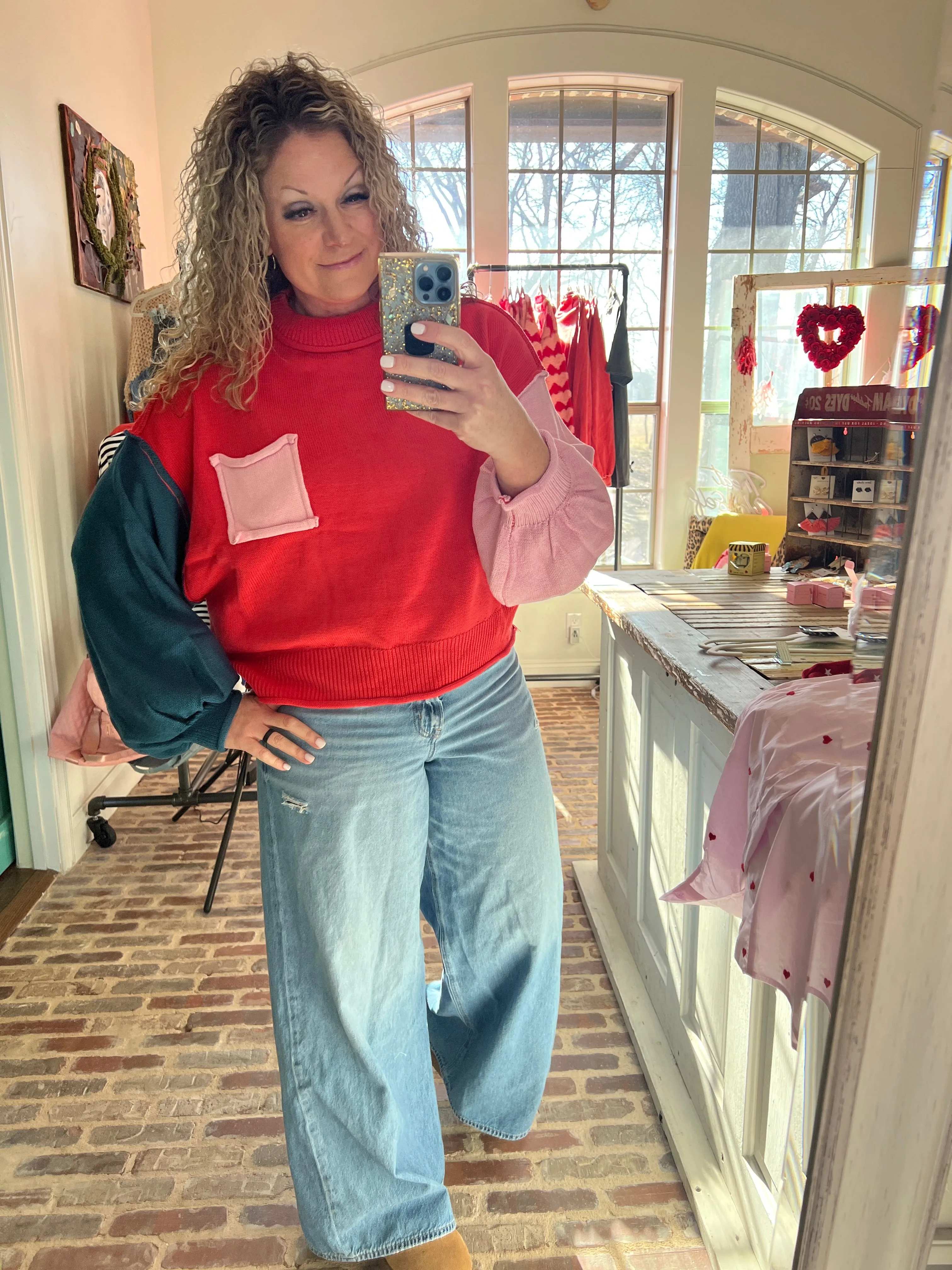 Feelin Cute Color Block Sweater