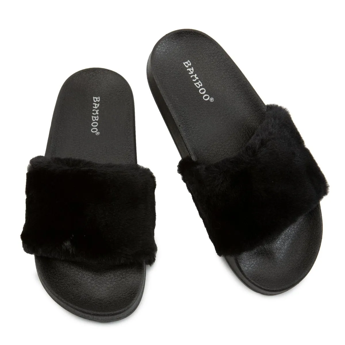 Flatter-15 Fur Band Slides