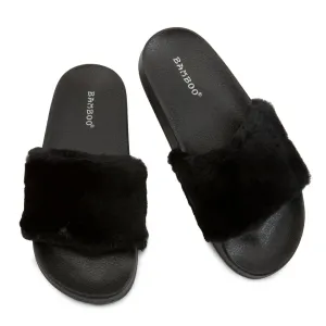 Flatter-15 Fur Band Slides