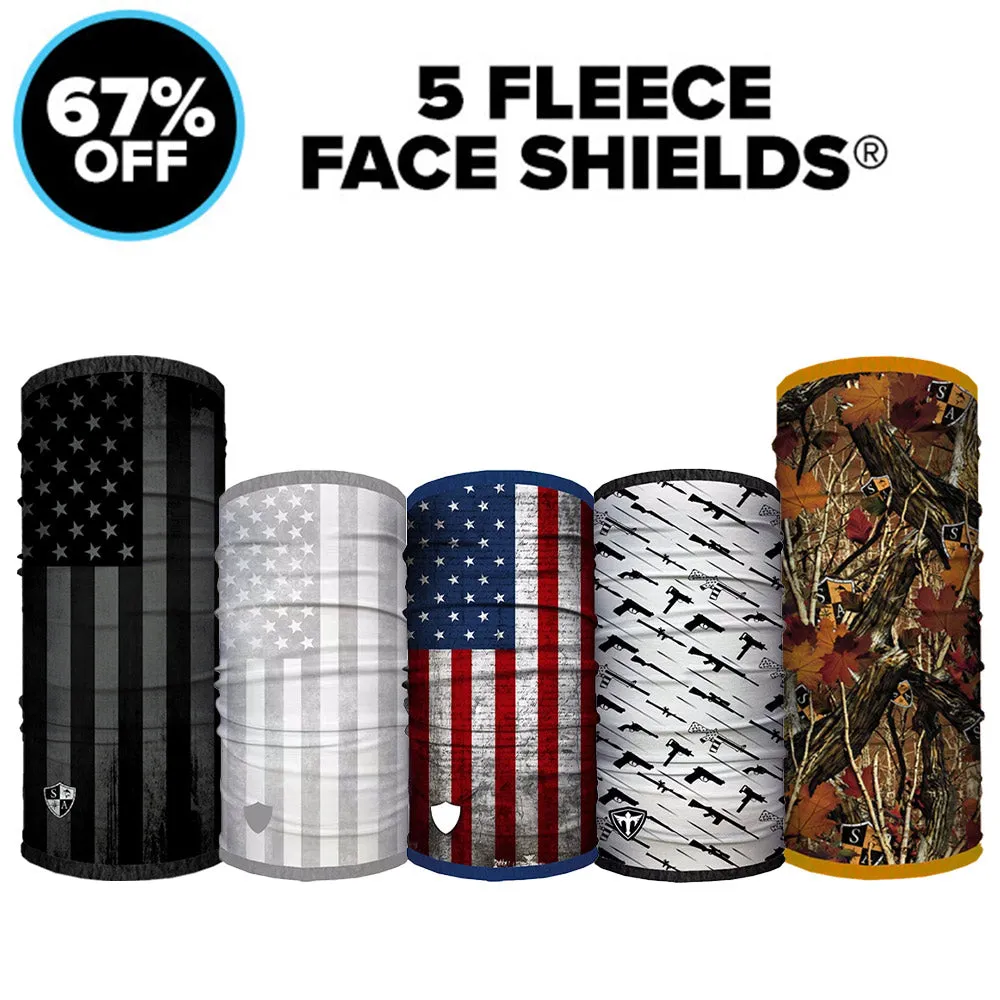 Fleece Face Shields® 5 Pack