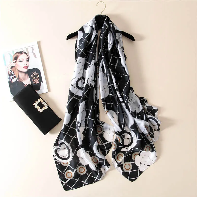 Floral Long Thick Scarf for Women