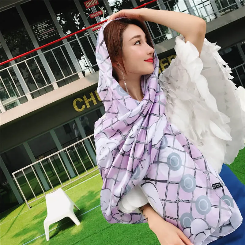 Floral Long Thick Scarf for Women