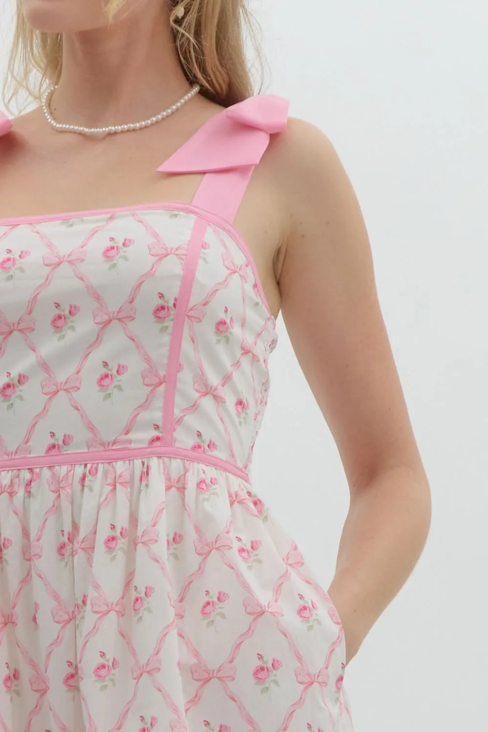 Floral Print Sleeveless Pullover Midi Dress